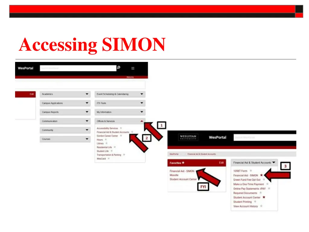 accessing simon