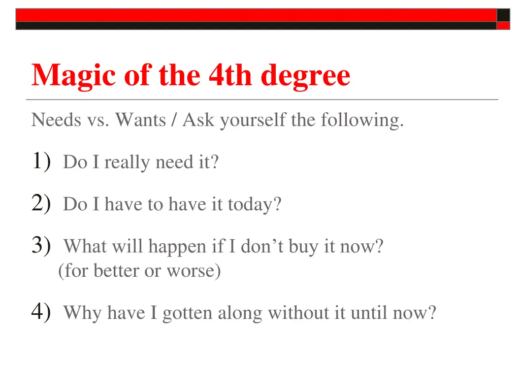 magic of the 4th degree