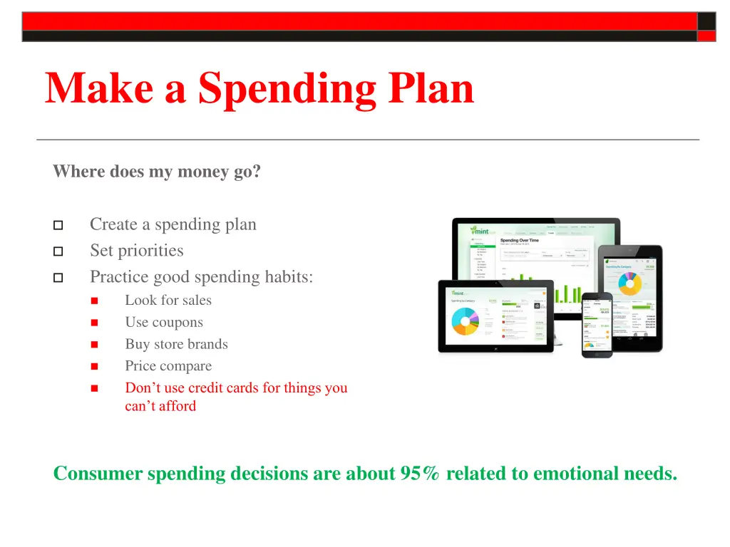 make a spending plan