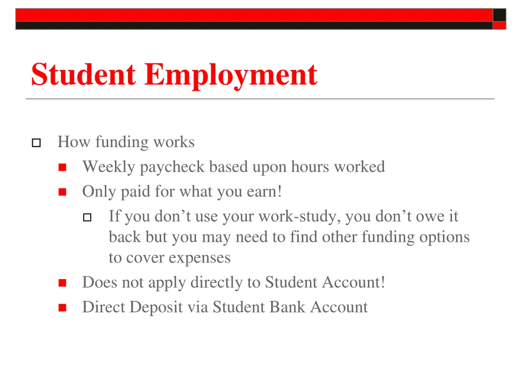 student employment