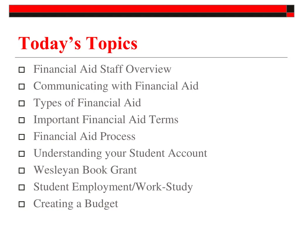 today s topics