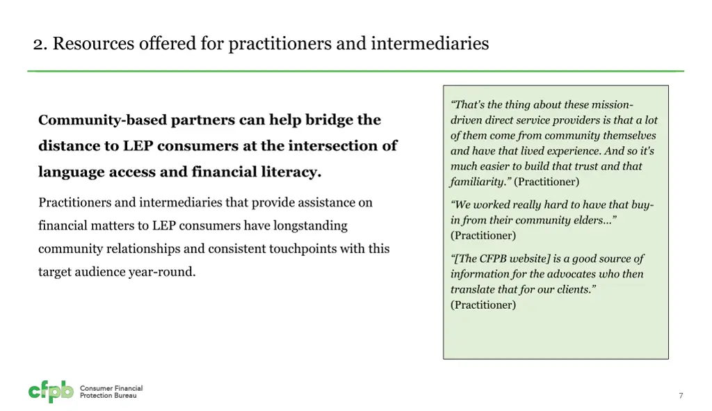 2 resources offered for practitioners