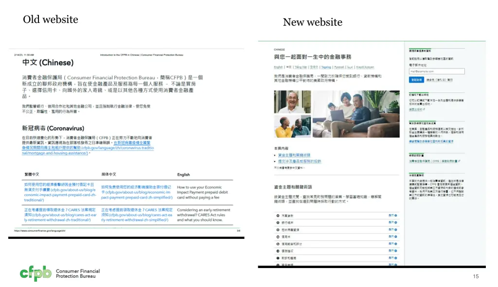 old website