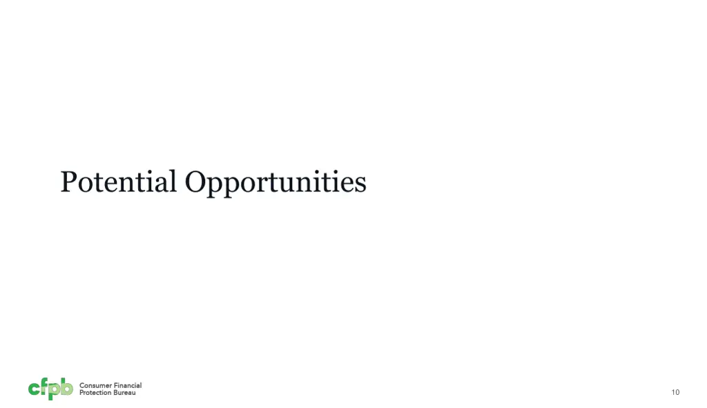potential opportunities