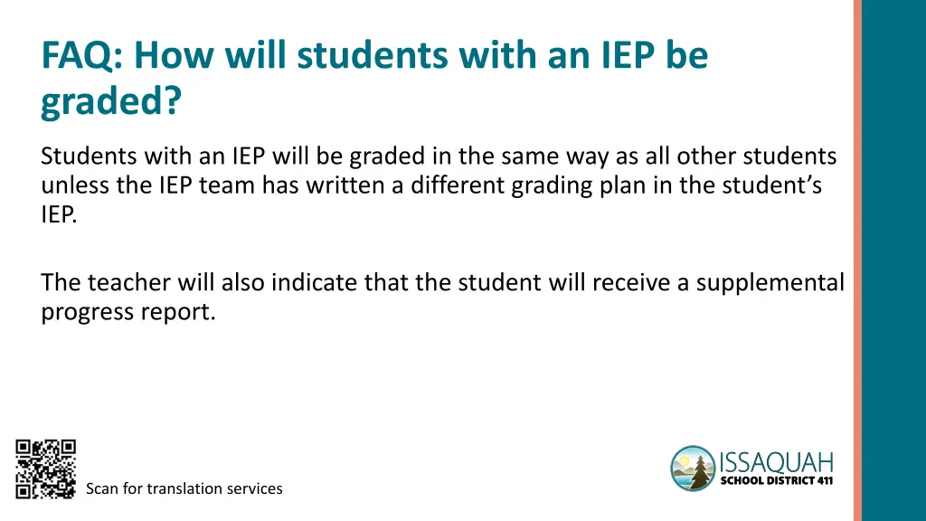 faq how will students with an iep be graded