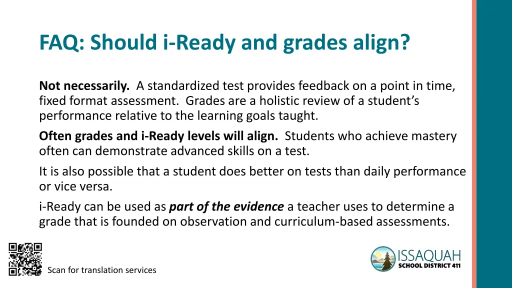 faq should i ready and grades align