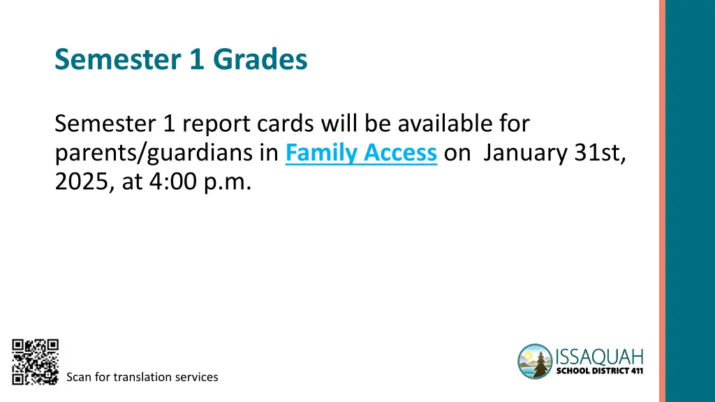 semester 1 grades