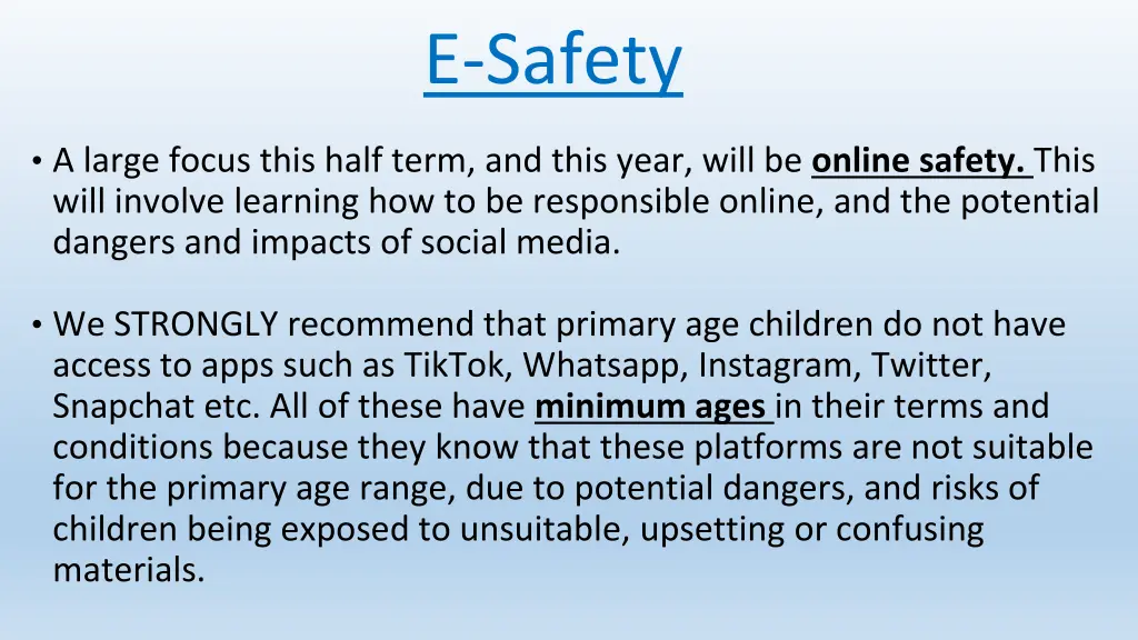 e safety