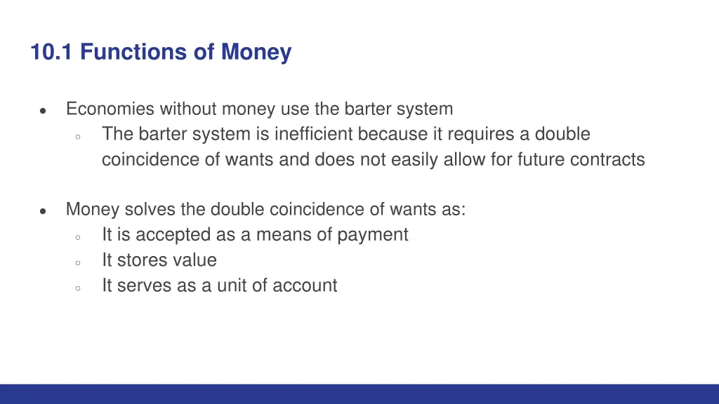 10 1 functions of money