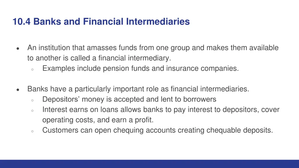 10 4 banks and financial intermediaries