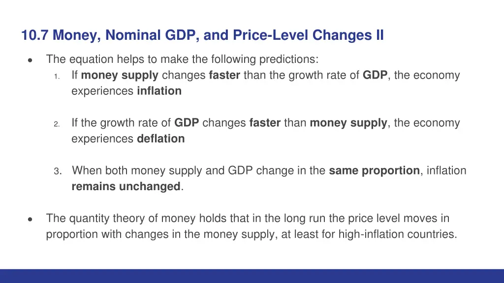 10 7 money nominal gdp and price level changes ii