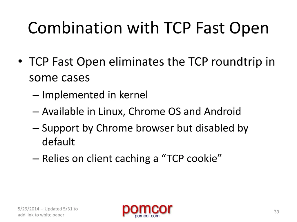 combination with tcp fast open