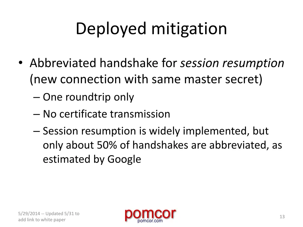 deployed mitigation