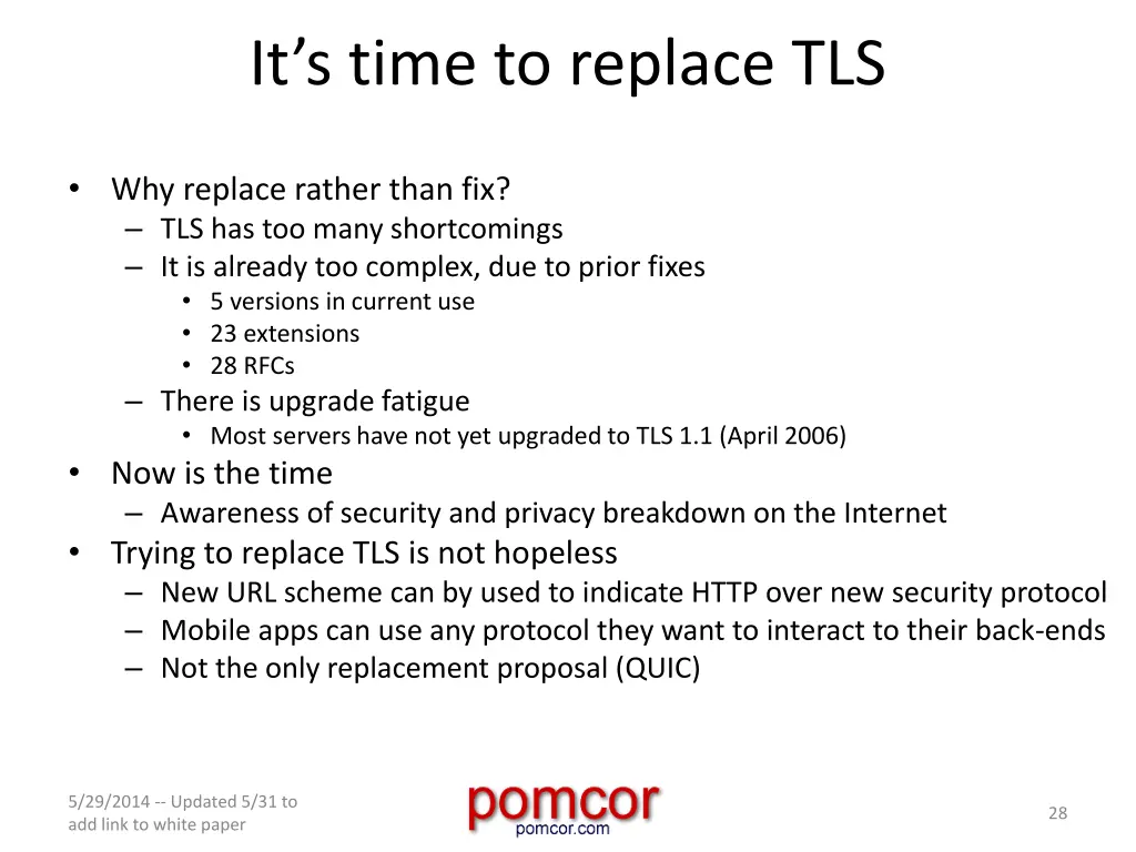 it s time to replace tls