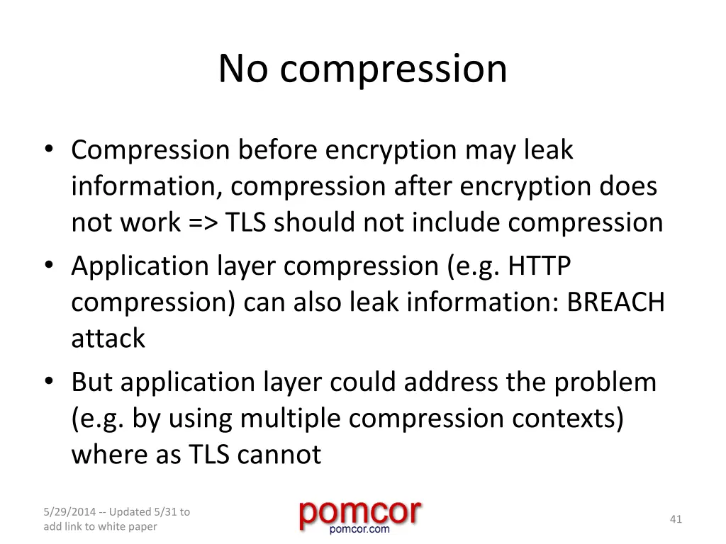 no compression