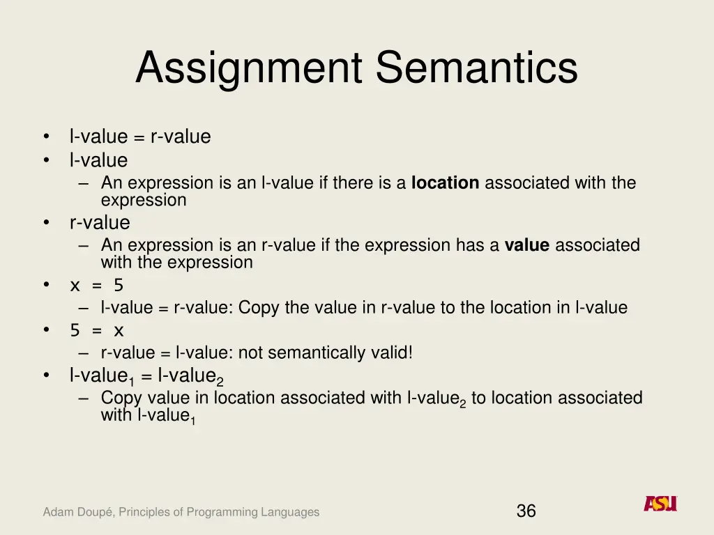 assignment semantics 4