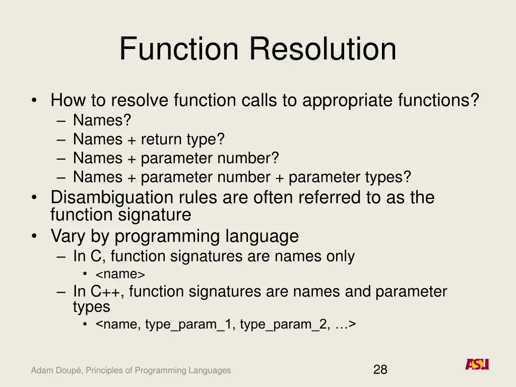 function resolution