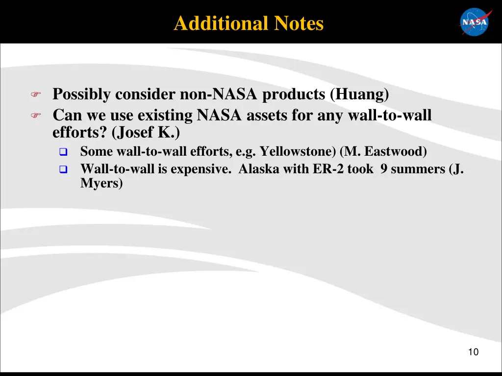 additional notes