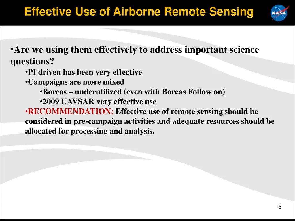 effective use of airborne remote sensing 4