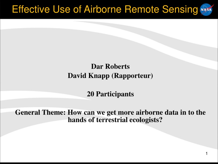 effective use of airborne remote sensing