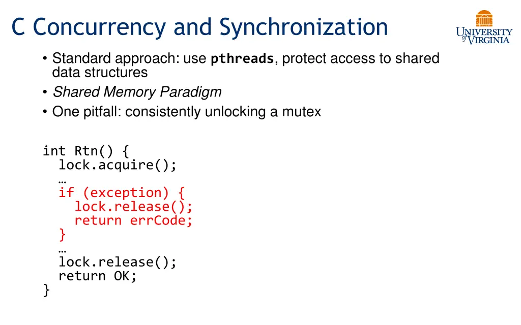 c concurrency and synchronization