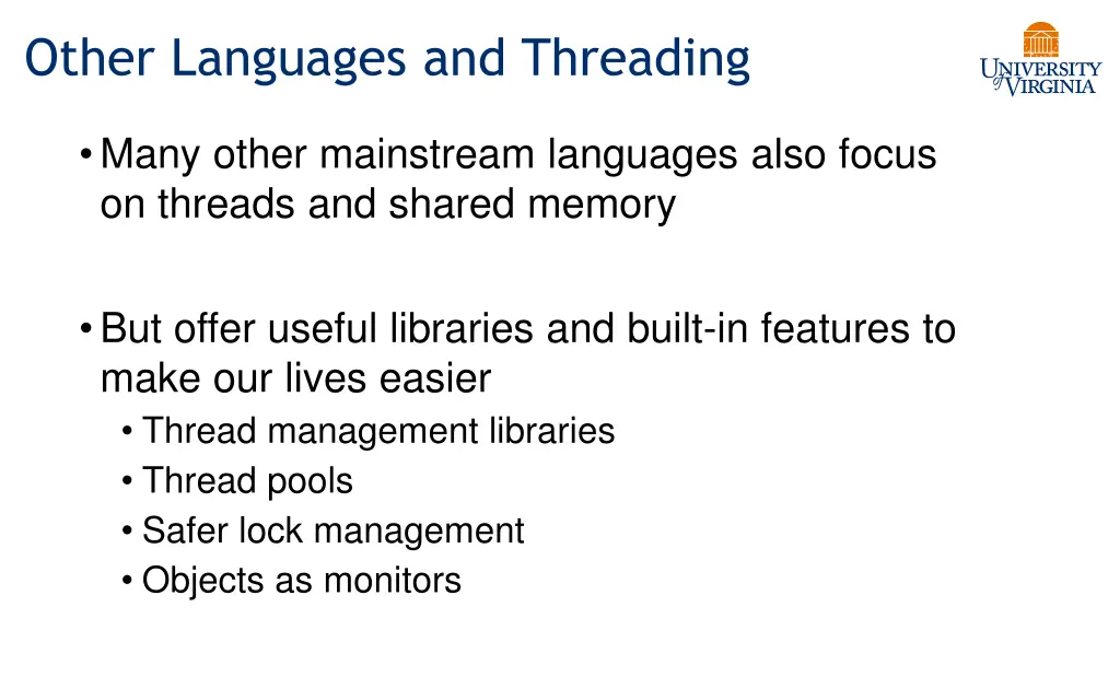 other languages and threading