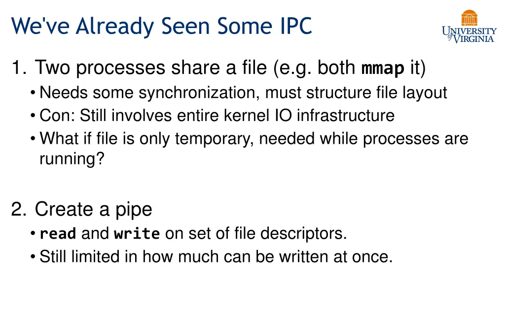 we ve already seen some ipc