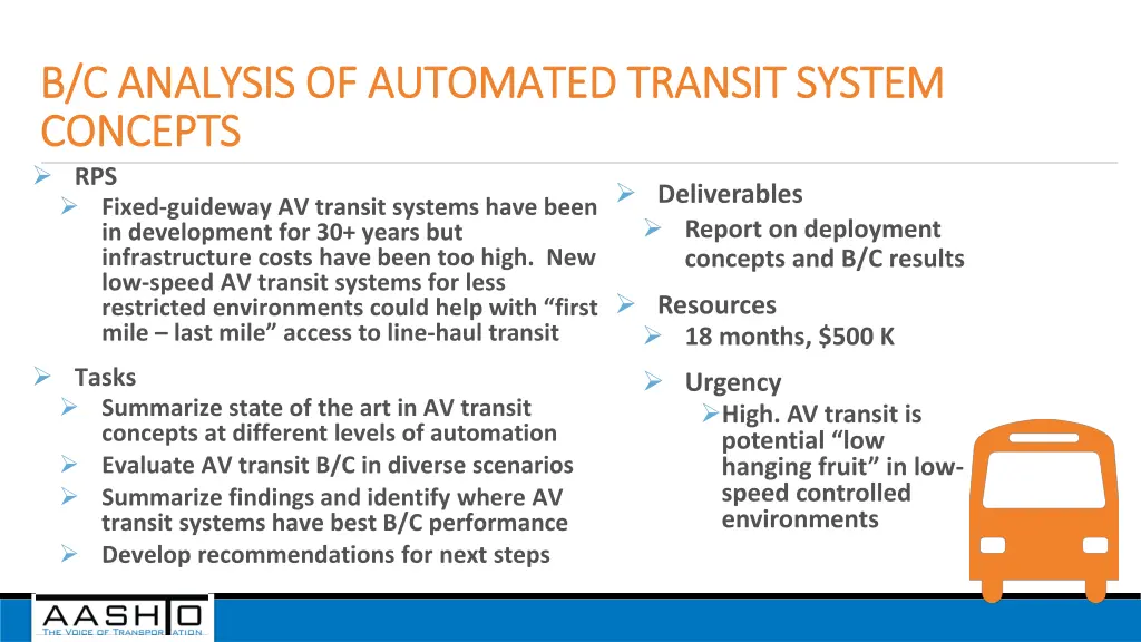 b c analysis of automated transit system