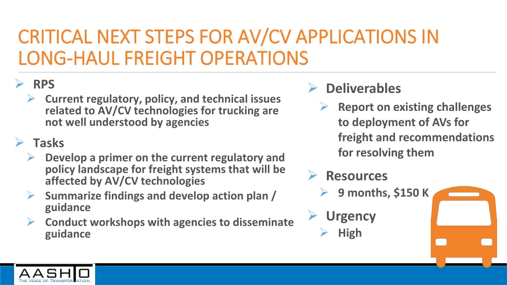 critical next steps for av cv applications