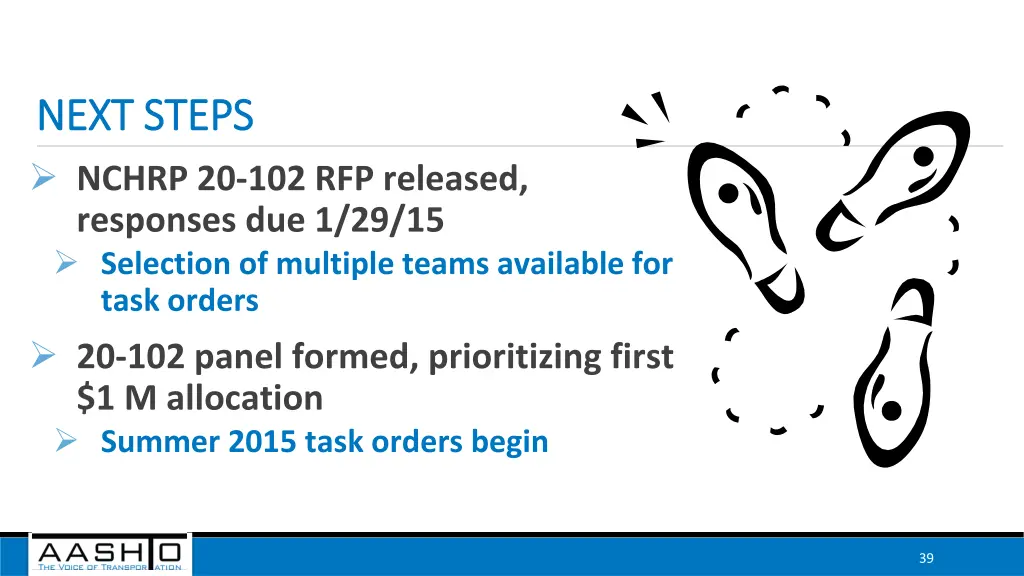 next steps next steps nchrp 20 102 rfp released