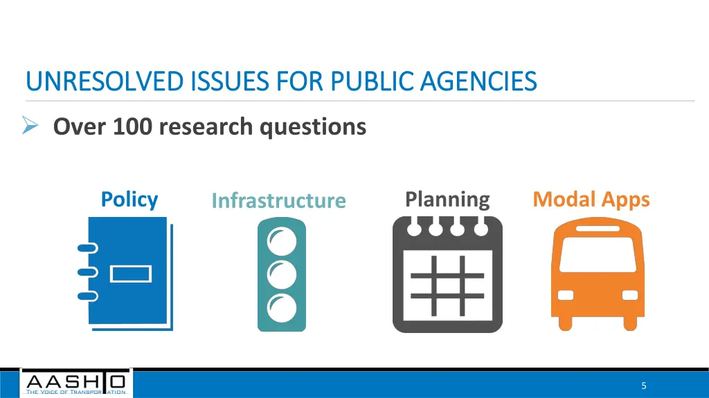 unresolved issues for public agencies unresolved