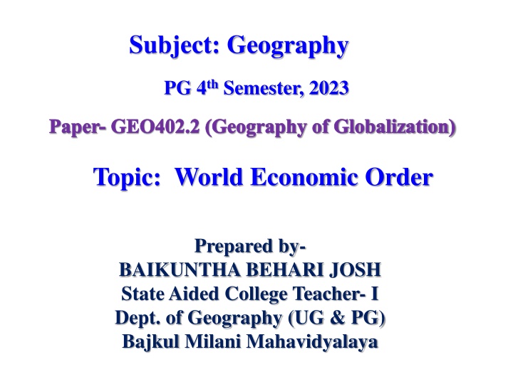 subject geography