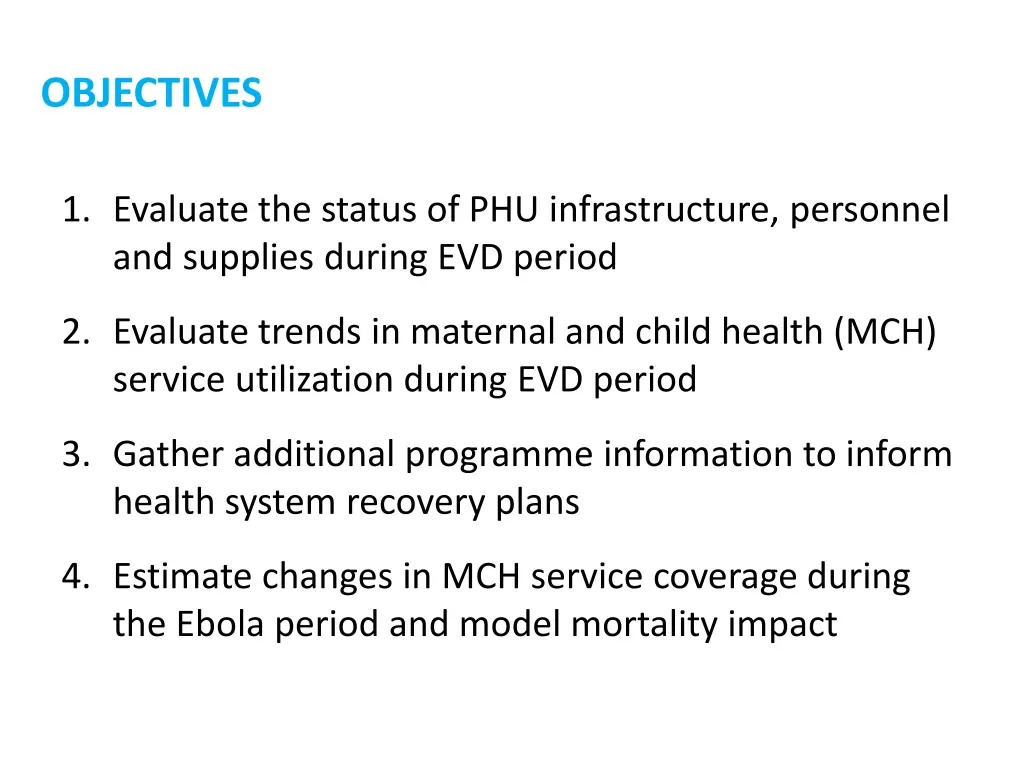 objectives