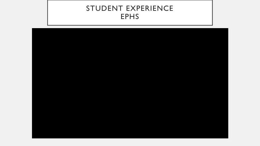 student experience ephs