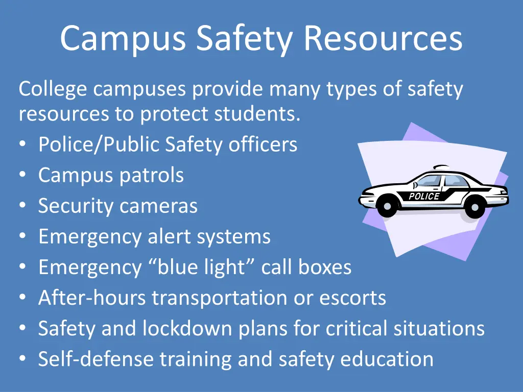 campus safety resources