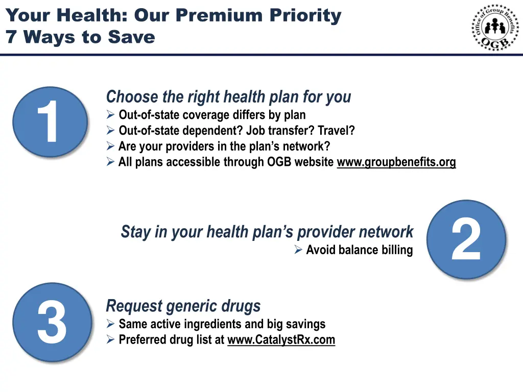 your health our premium priority 7 ways to save