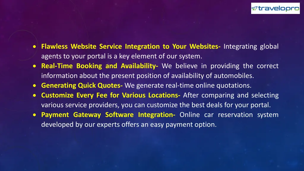 flawless website service integration to your