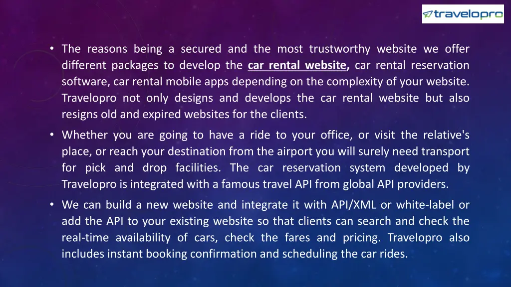 the reasons being a secured and the most