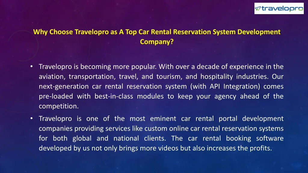 why choose travelopro as a top car rental