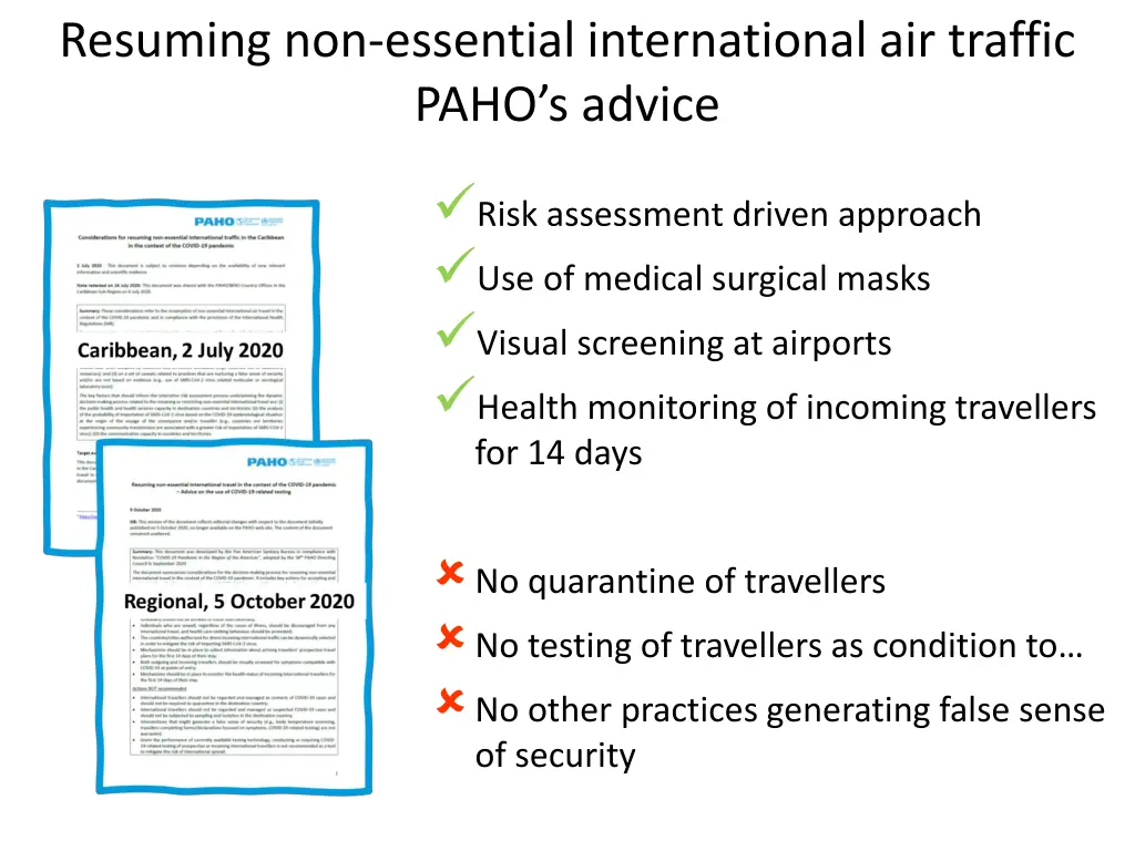 resuming non essential international air traffic