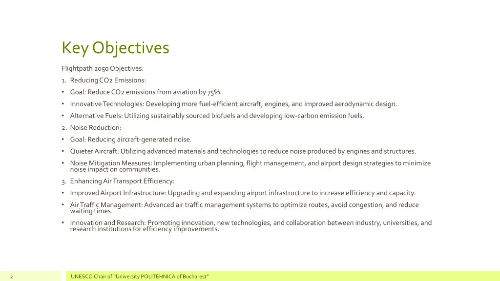 key objectives