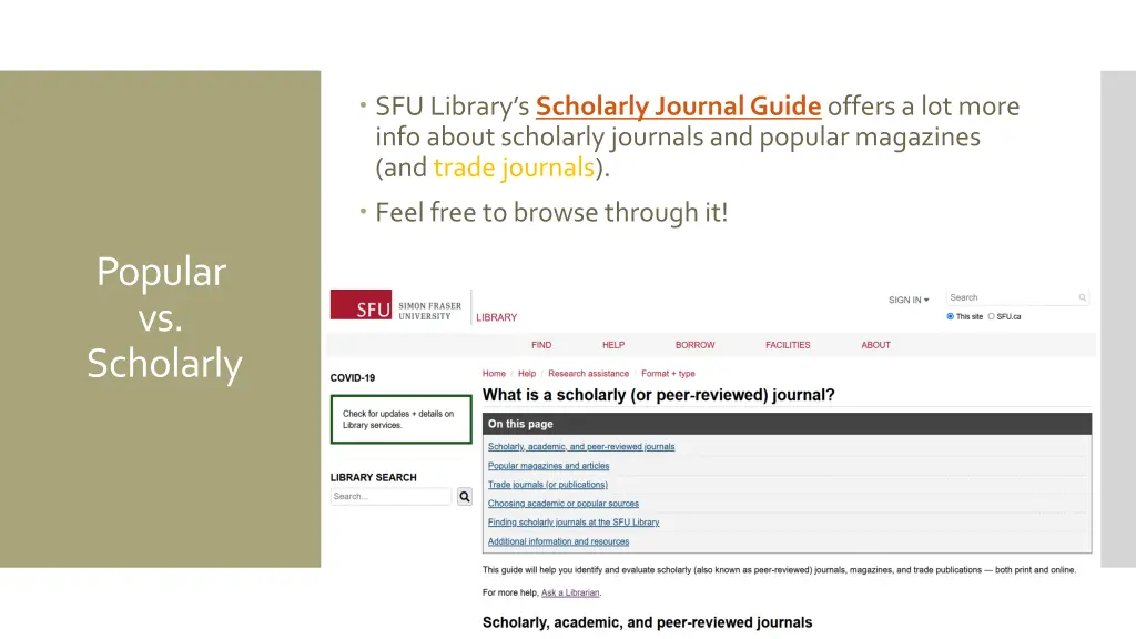 sfu library s scholarly journal guide offers