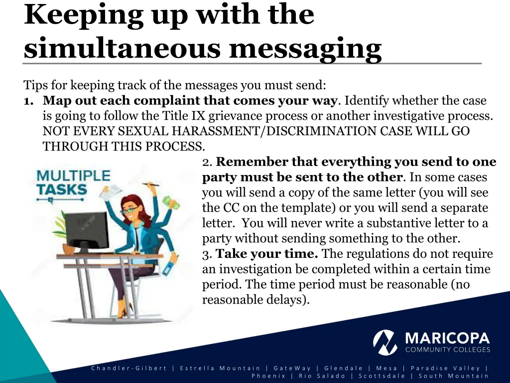 keeping up with the simultaneous messaging