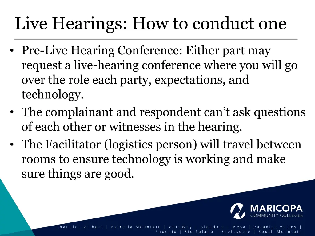 live hearings how to conduct one