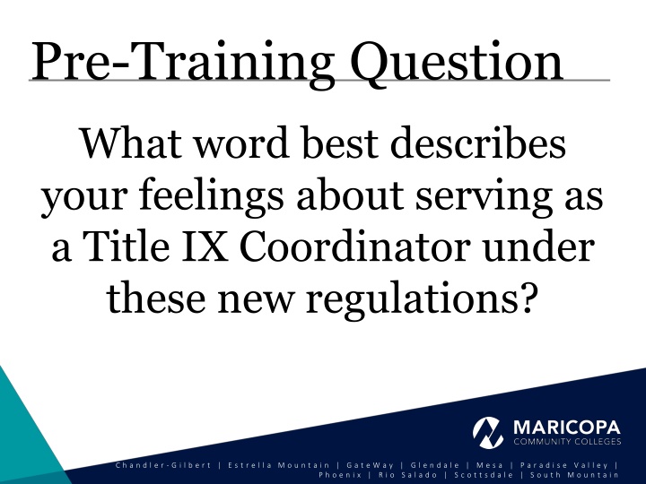 pre training question
