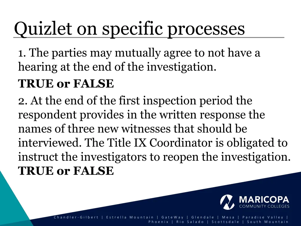 quizlet on specific processes