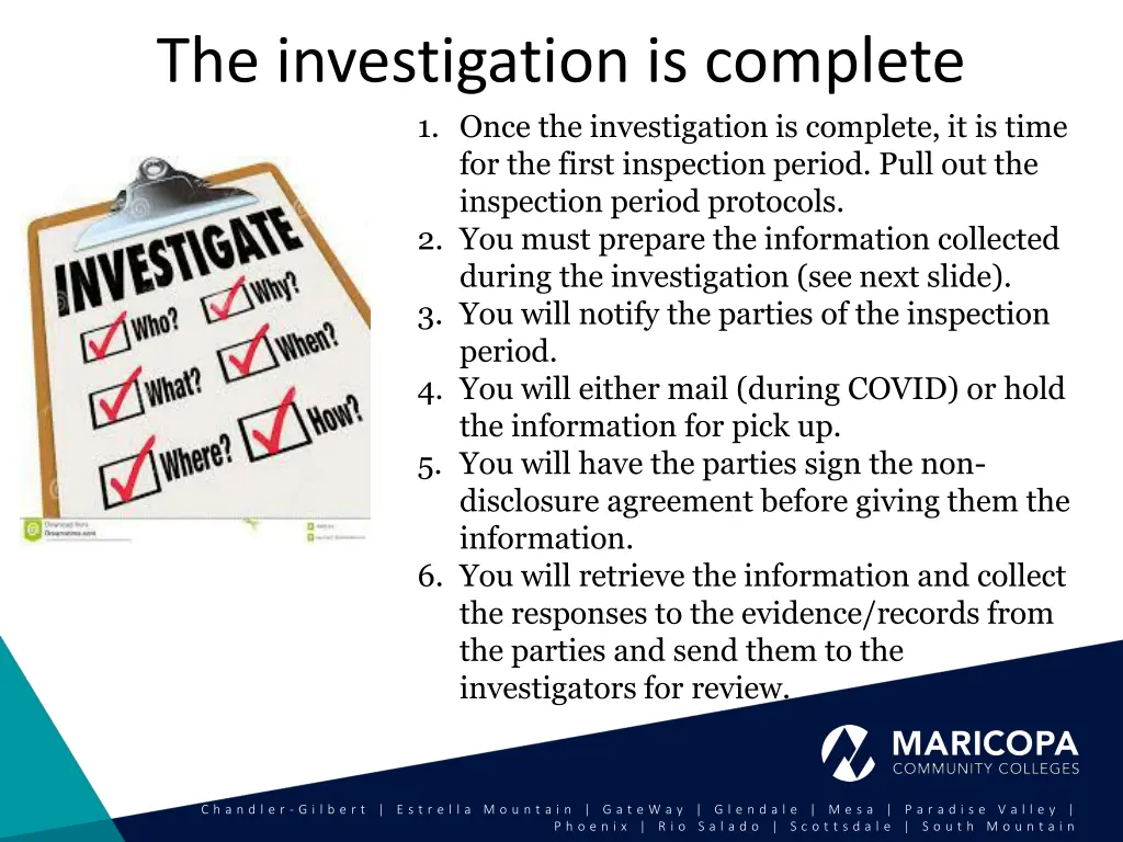 the investigation is complete 1 once