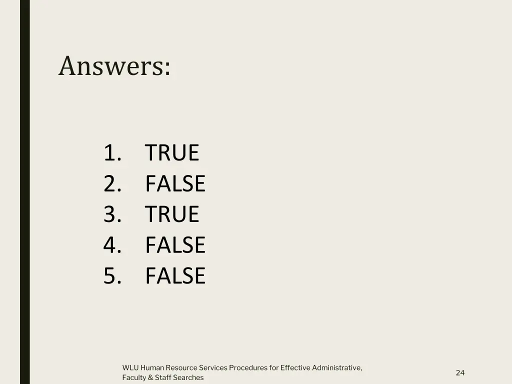answers