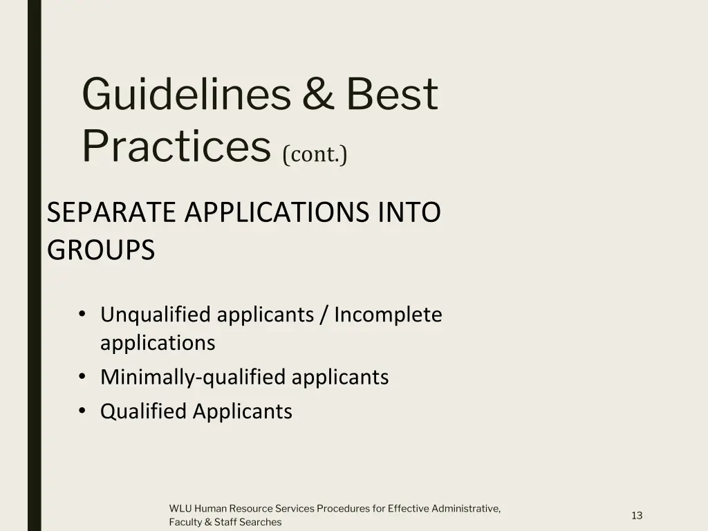 guidelines best practices cont