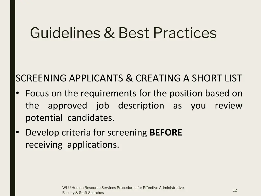 guidelines best practices